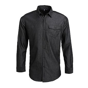 Premier Mens Denim Contrast Stitching Shirt