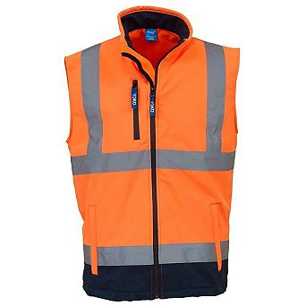 Yoko Unisex Adult Contrast Softshell Hi-Vis Gilet