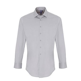 Premier Unisex Adult Poplin Stretch Long-Sleeved Shirt