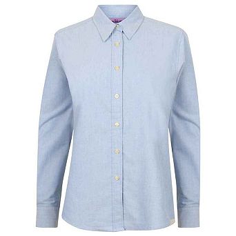 Henbury Womens/Ladies Oxford Classic Long-Sleeved Formal Shirt