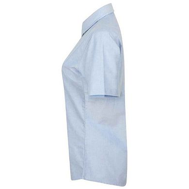 Henbury Womens/Ladies Oxford Short-Sleeved Formal Shirt