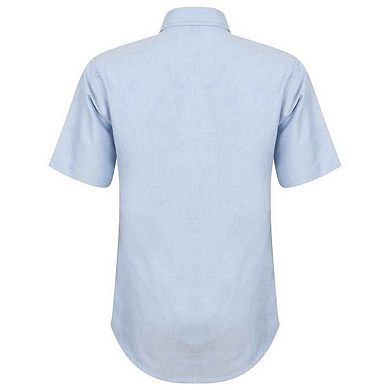 Henbury Womens/Ladies Oxford Short-Sleeved Formal Shirt