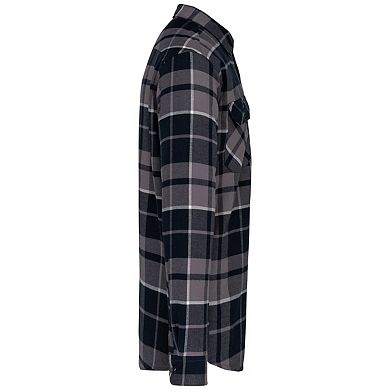 Kariban Mens Checked Sherpa Lined Shirt Jacket