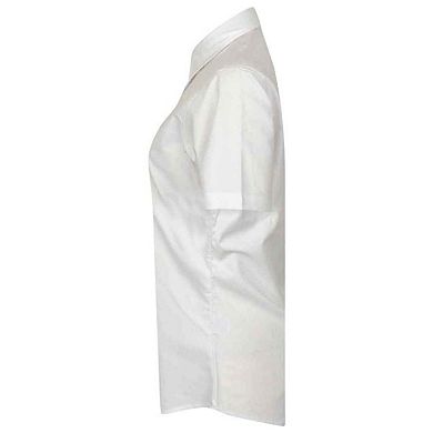 Henbury Womens/Ladies Oxford Short-Sleeved Formal Shirt