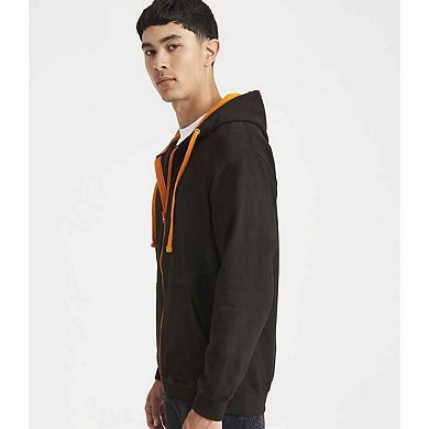 Awdis Mens Varsity Full Zip Hoodie