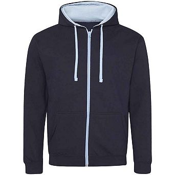 Awdis Mens Varsity Full Zip Hoodie