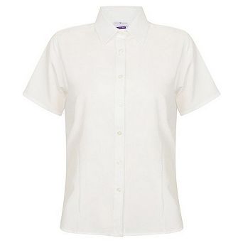 Henbury Womens/Ladies Wicking Short-Sleeved Formal Shirt