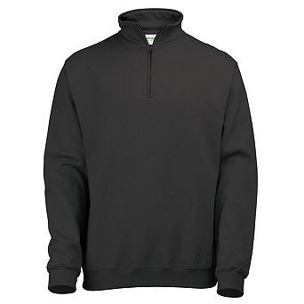 Awdis Mens Sophomore Zip Neck Sweatshirt