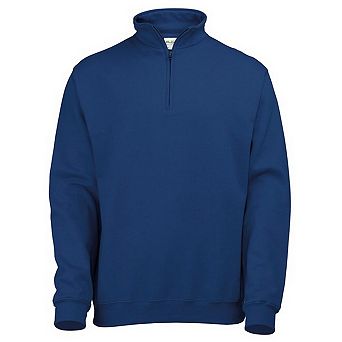 Awdis Mens Sophomore Zip Neck Sweatshirt