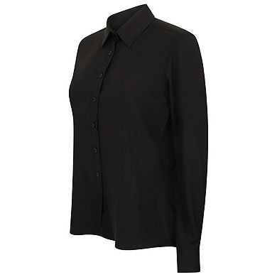 Henbury Womens/Ladies Moisture Wicking Long-Sleeved Shirt