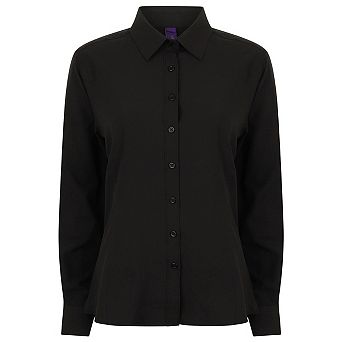 Henbury Womens/Ladies Moisture Wicking Long-Sleeved Shirt
