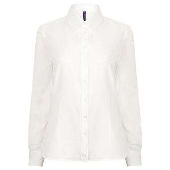 Henbury Womens/Ladies Moisture Wicking Long-Sleeved Shirt