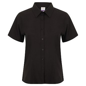 Henbury Womens/Ladies Wicking Short-Sleeved Formal Shirt