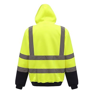 Yoko Mens Hi-Vis Full Zip Hoodie
