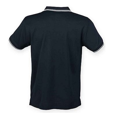 Henbury Mens CoolPlus Tipped Polo Shirt