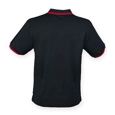 Henbury Mens CoolPlus Tipped Polo Shirt