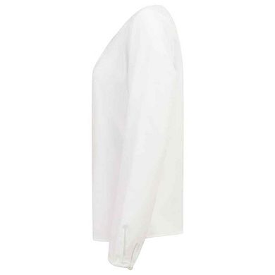Henbury Womens/Ladies Pleated Front Long-Sleeved Blouse