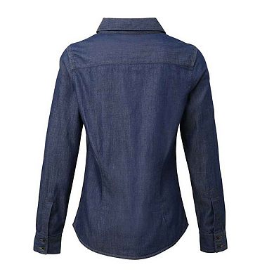 Premier Womens/Ladies Denim Jean Style Stitching Shirt