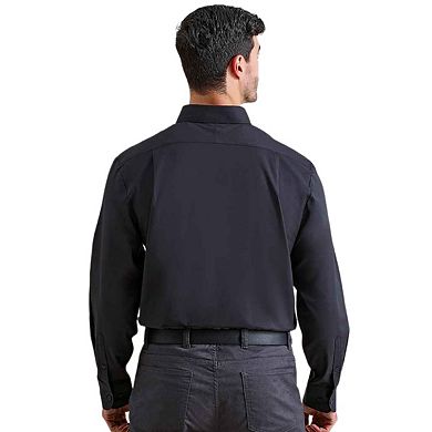Premier Mens Supreme Oxford Long-Sleeved Formal Shirt