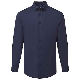 Premier Mens Supreme Oxford Long-Sleeved Formal Shirt