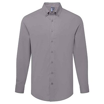 Premier Mens Supreme Oxford Long-Sleeved Formal Shirt