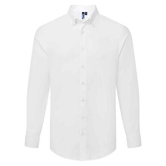 Premier Mens Supreme Oxford Long-Sleeved Formal Shirt