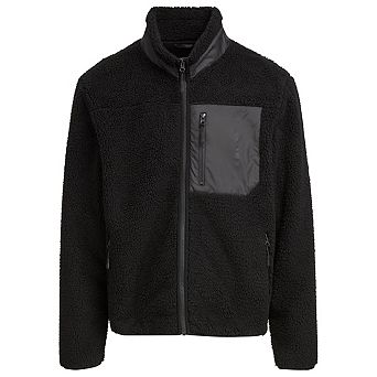 Build Your Brand Mens Bonded Sherpa Jacket