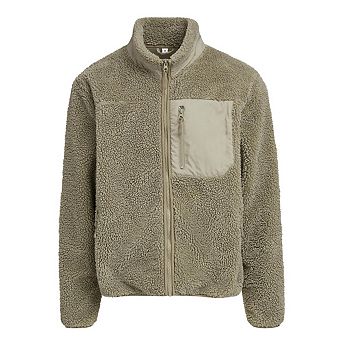 Build Your Brand Mens Bonded Sherpa Jacket