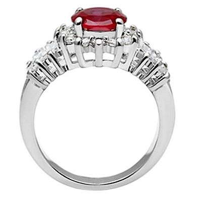 Alamode 925 Sterling Silver Cubic Zirconia Fingers Oval Ring