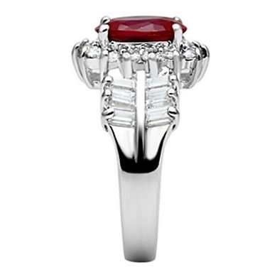 Alamode 925 Sterling Silver Cubic Zirconia Fingers Oval Ring