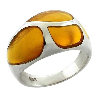 Alamode 925 Sterling Silver Cubic Zirconia Domed Ring