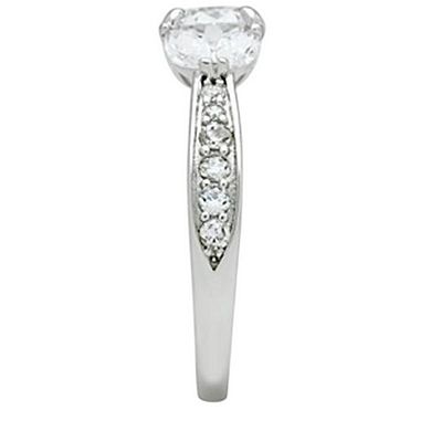 Alamode 925 Sterling Silver Cubic Zirconia Cluster Ring