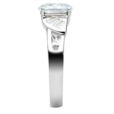 Alamode 925 Sterling Silver Cubic Zirconia Cut Out Ring