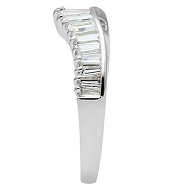 Alamode 925 Sterling Silver Cubic Zirconia Crown Ring