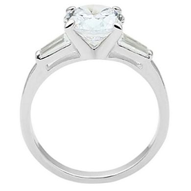 Alamode 925 Sterling Silver Cubic Zirconia Gem Ring