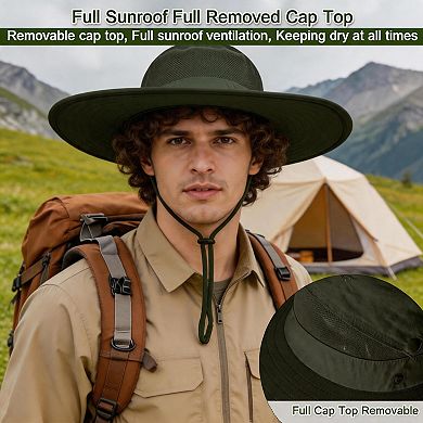 UPF 50+ Waterproof Breathable Wide Brim Sun Hat
