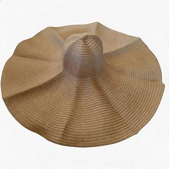 Womens Foldable Floppy Wide Brim Straw Beach Sun Hat