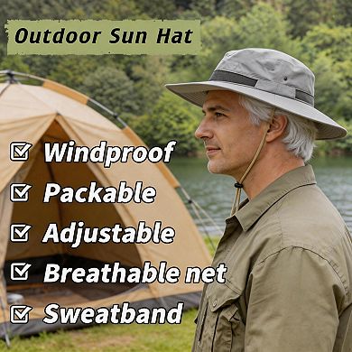 Big Heads Waterproof Mesh Wide Brim Bucket Sun Hat