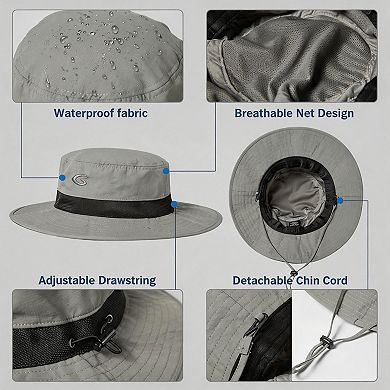 Big Heads Waterproof Mesh Wide Brim Bucket Sun Hat