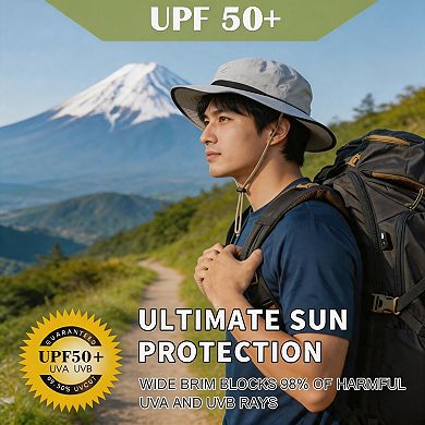 Big Heads Waterproof Mesh Wide Brim Bucket Sun Hat