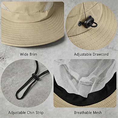 UPF50+ Wide Brim Boonie Hat for Men Women Outdoor