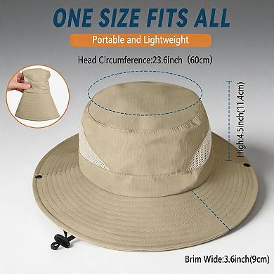 UPF50+ Wide Brim Boonie Hat for Men Women Outdoor