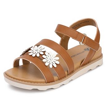 Girls Sandals Thick Sole Open Toe Summer Flat Shoes Dress Sandals for Little Big Kid