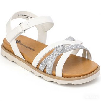 Girls Sandals Open Toe Flat Summer Shoes with Adjustable Straps for Little/Big Kids