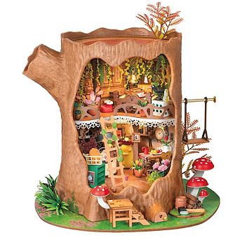 Rolife DIY Fairytale Tree House 1:18 Dollhouse Diorama Fantasy Forest Theme Tiny House Building Kit