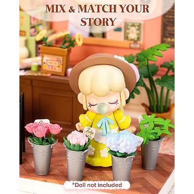 Rolife Super Creator Kits Fresh Flower Shop, Tiny House Building Block Building Kits