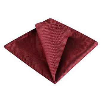 Men's Pocket Squares Solid Color Classic Textured Handkerchiefs for Wedding Business