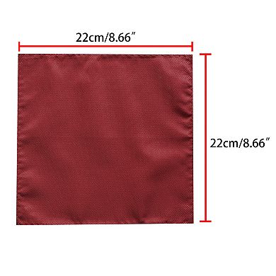 Men's Pocket Squares Solid Color Classic Textured Handkerchiefs for Wedding Business