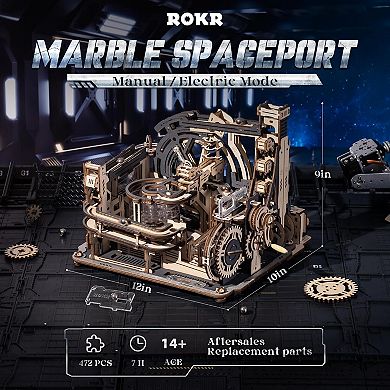 ROKR Marble Spaceport: An Interactive 3D Wooden Puzzle Adventure