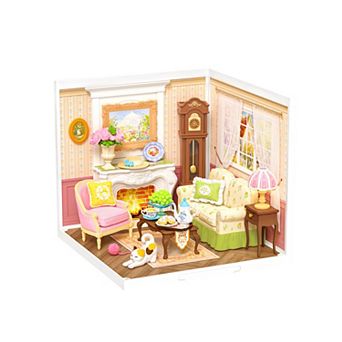 Rolife Holiday Tea Time Tiny House Building Blocks for Little Dolls, DIY Plastic Model Kits